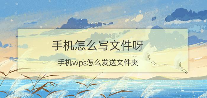 手机怎么写文件呀 手机wps怎么发送文件夹？